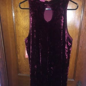 Maroon velvet dress